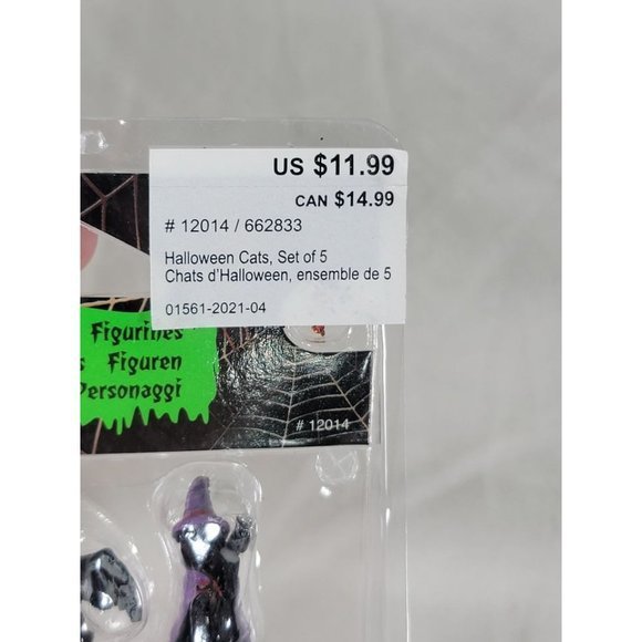 New Lemax Figurines Spooky Town 12014 Halloweeb Cats Set Of 5 NEW 2021 Halloween - Picture 5 of 6